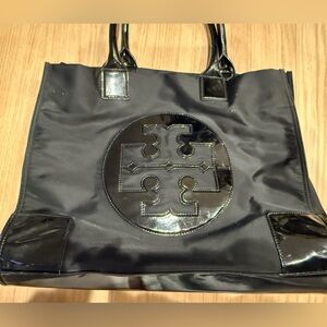 Tory Burch Black Glossy Tote